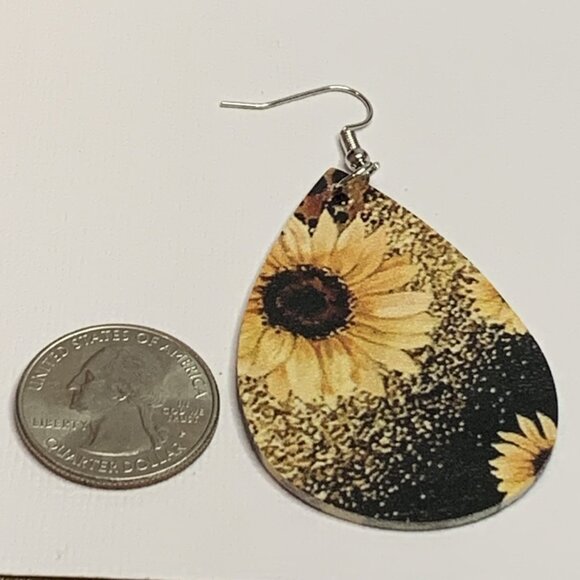Sunflower Earring, Boho Earring, Flower Jewelry, Gift Idea, Bohoemian Earring - Picture 4 of 6
